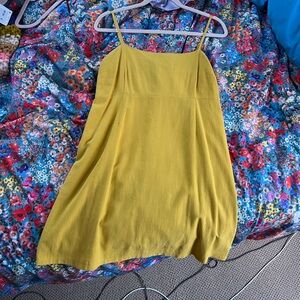 MINKPINK yellow pencil dress, above knee length